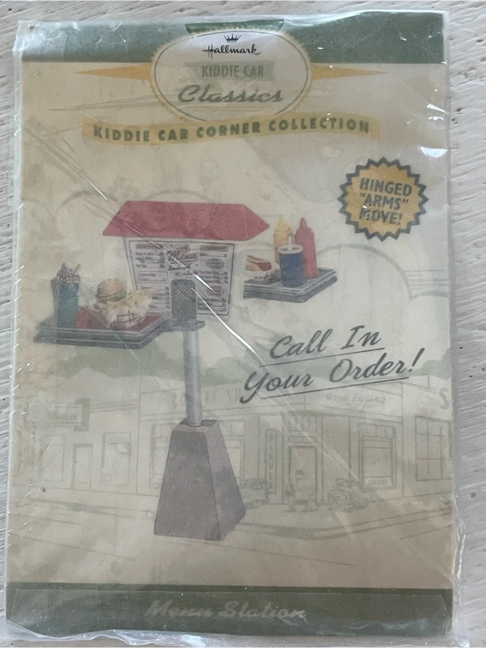 Vintage 1998 Hallmark Kiddie Car Classics Menu Station Food Trays